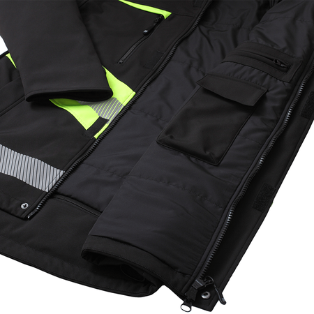 Kurtka softshell ocieplana BoSafety ATLANTA z detalami odblaskowymi