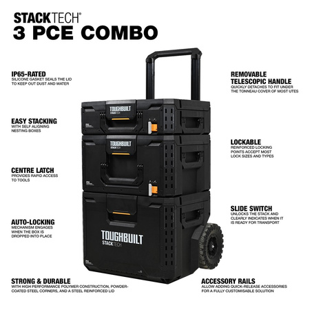 Zestaw Toughbuilt Stack Tech TB-B1S3-B70R