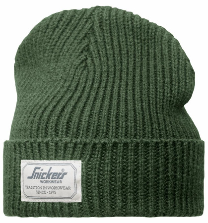 Czapka wełniana Snickers Fisherman zielona