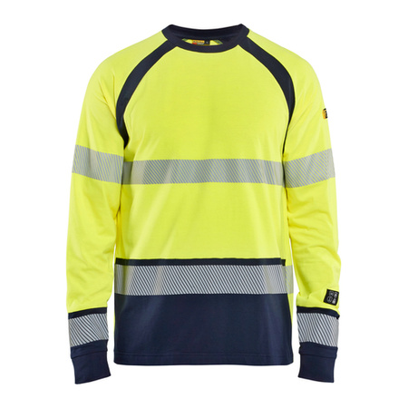 T-Shirt trudnopalny odblaskowy z długim rękawem Blaklader 3436 Multinorm 