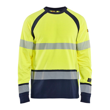 T-Shirt trudnopalny odblaskowy z długim rękawem Blaklader 3436 Multinorm