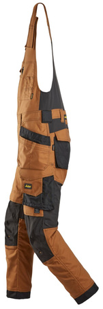 Ogrodniczki robocze Snickers 6014 Canvas Stretch z workami kieszeniowymi