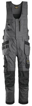 Ogrodniczki robocze Snickers 6014 Canvas Stretch z workami kieszeniowymi