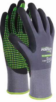 Rękawice nylonowe Stalco NITRILE FLEX DOTS 12par
