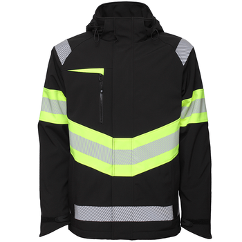 Kurtka softshell  BoSafety ATLANTA z detalami odblaskowymi